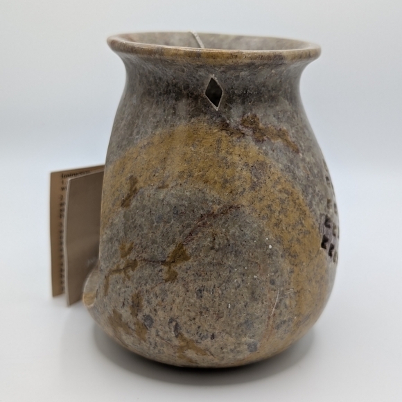 NWT Vintage Soapstone Cut-Out Design Oil Burner - Picture 4 of 13